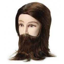 Brave Head szakállas férfi babafej humán hajjal, 20 cm Brave Head szakállas férfi babafej humán hajjal, 20 cm